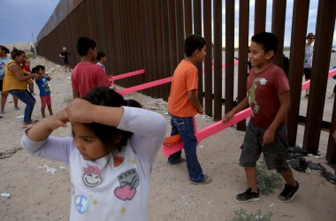 A new conceptual art installation along the border wall between Ciudad Juárez, Mexico, and Sunland Park, New Mexico.