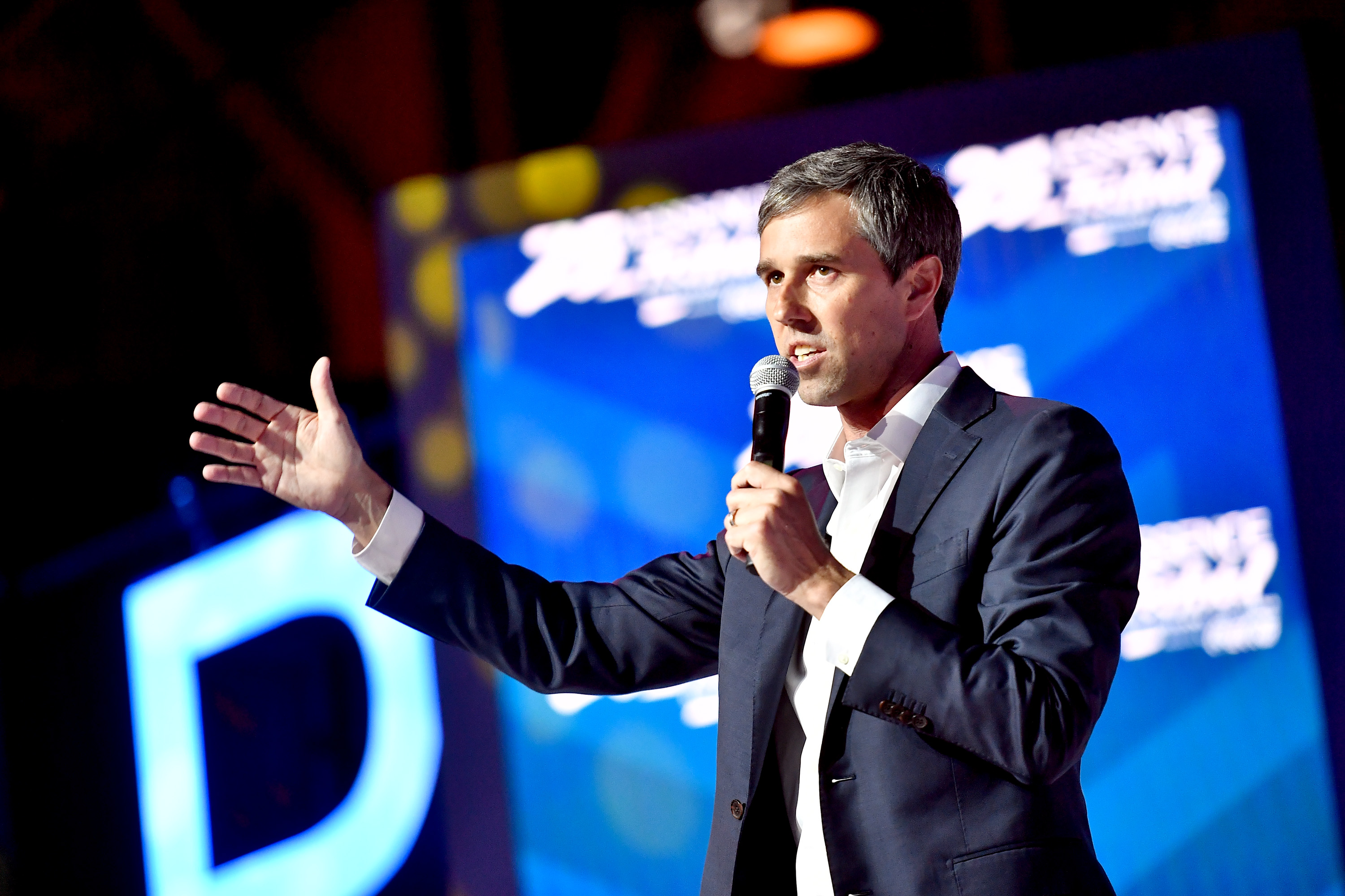 Beto O'Rourke speaks on stage at the 2019 Essence Festival at the Ernest N. Morial Convention Center on July 6th, 2019, in New Orleans, Louisiana.