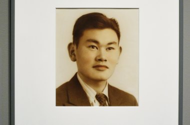 The portrait of Fred Korematsu is seen in the National Portrait Gallery on February 2nd, 2012, in Washington, D.C.