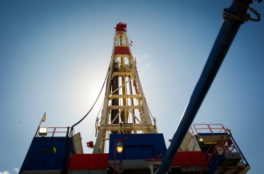 A rig explores the Marcellus Shale.