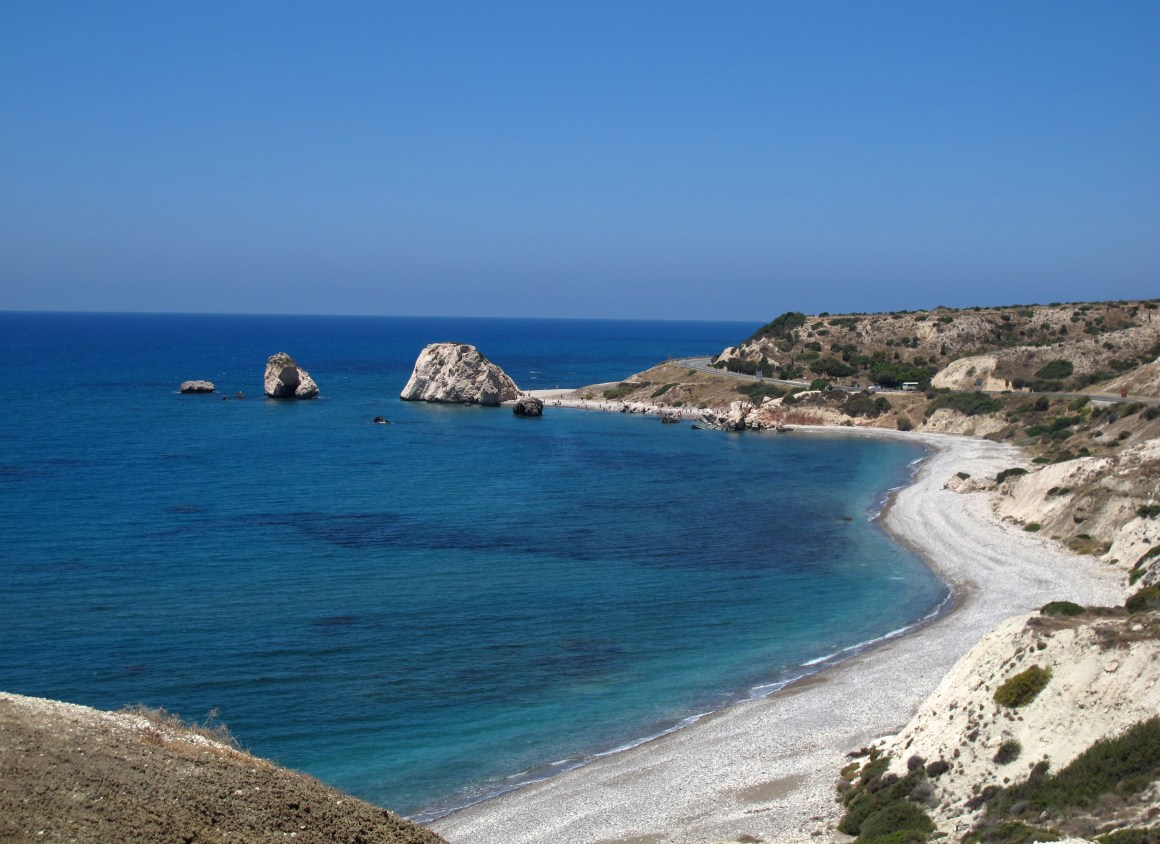 The east Mediterranean island of Cyprus.