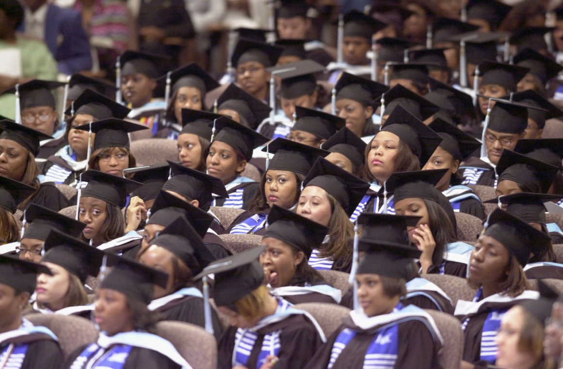 Graduates of Spelman College on May 19th, 2002, in Lithonia, GA.