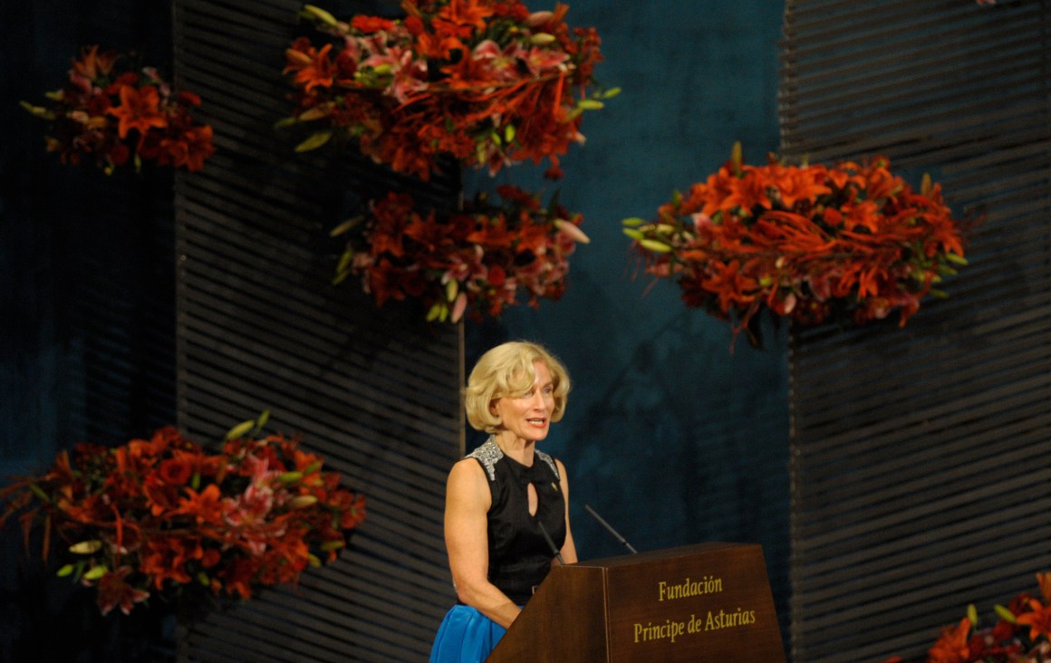 Martha Nussbaum gives a speech after receiving the Prince of Asturias Award for Social Sciences on October 26th, 2012, in Oviedo, Spain.