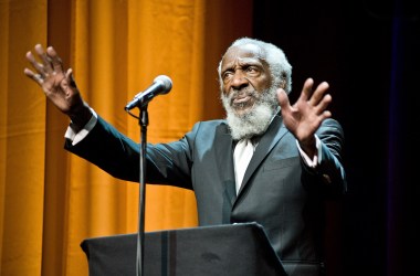 Dick Gregory attends the Roger Ebert Memorial Tribute at Chicago Theatre on April 11th, 2013, in Chicago, Illinois.