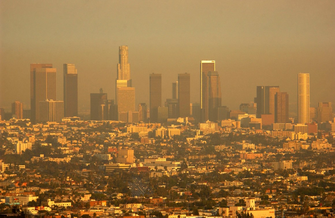 Smog in Los Angeles.