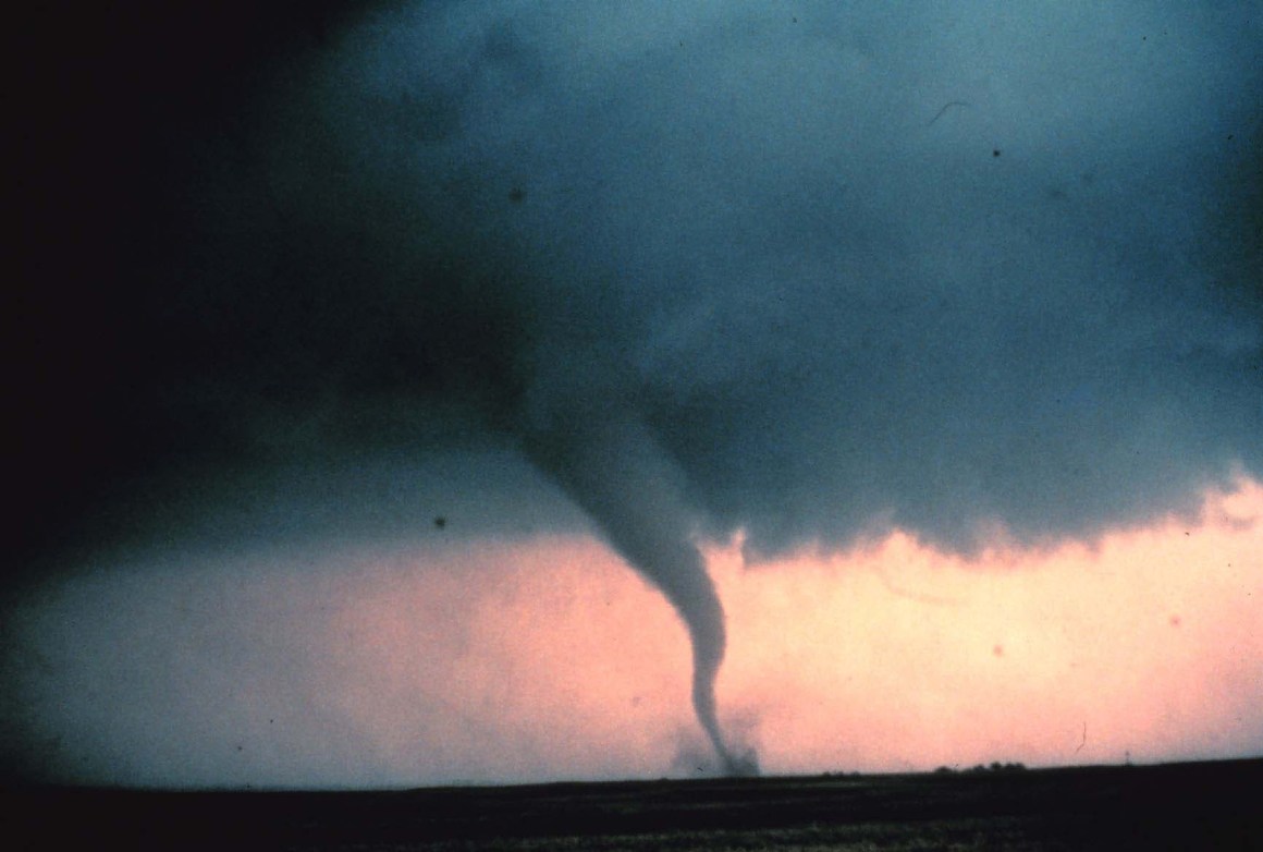 A tornado in Cordell, Oklahoma, on May 22nd, 1981.