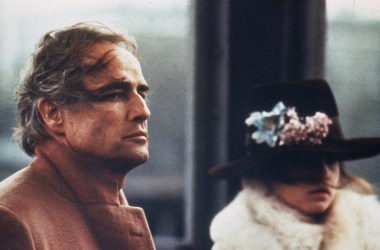 Marlon Brando and Maria Schneider star in Last Tango in Paris.