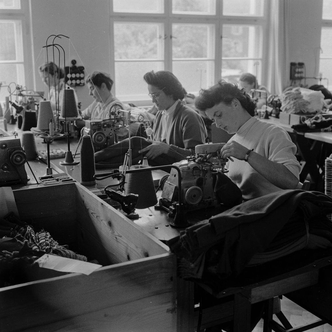 A textile mill, circa 1950.