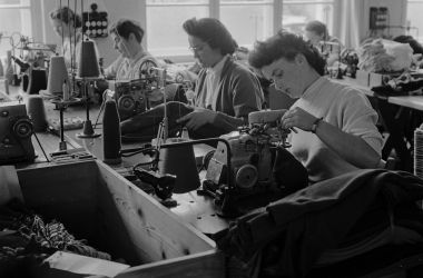 A textile mill, circa 1950.