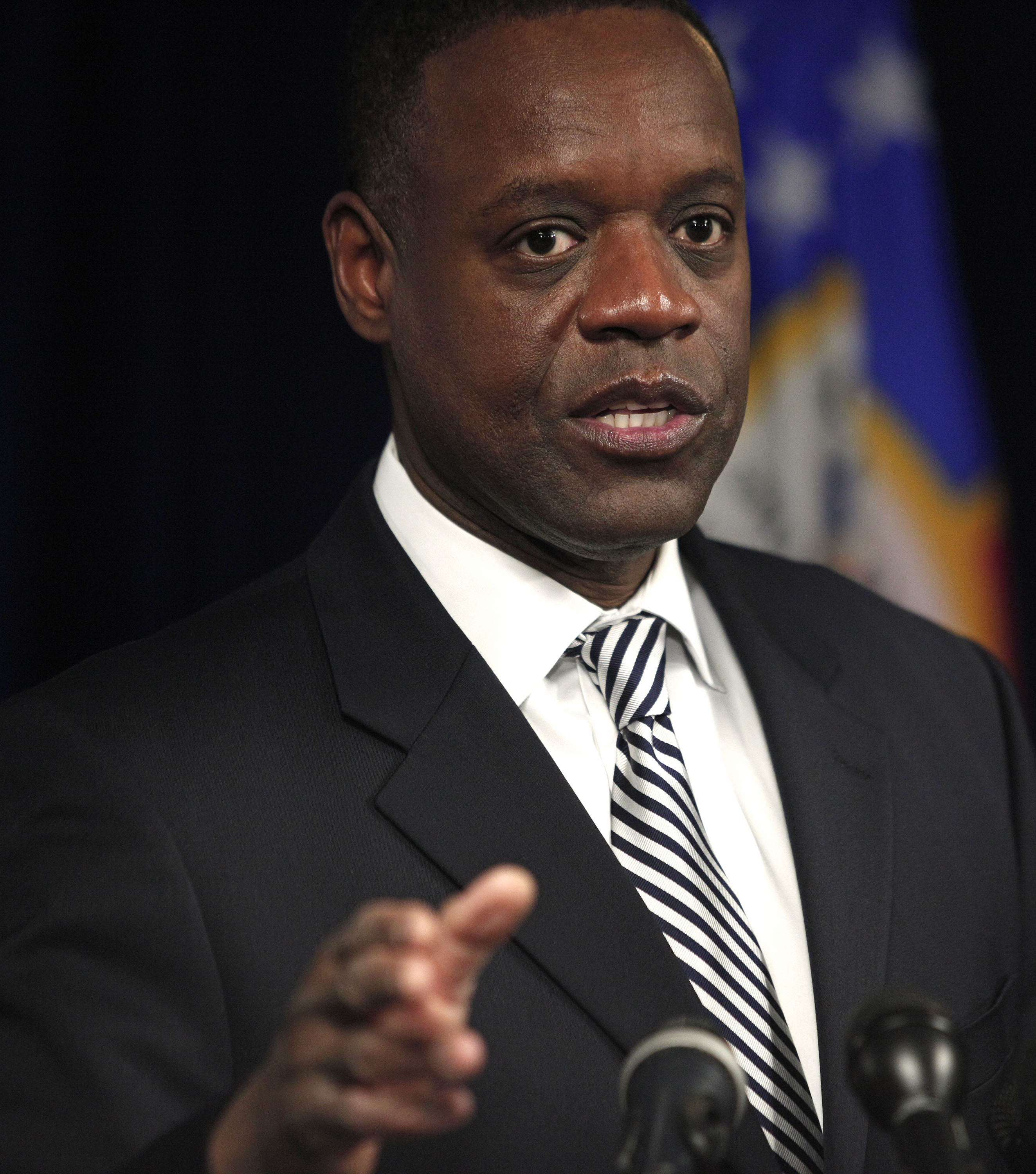 Detroit Emergency Manager Kevyn Orr holds a press conference to discuss federal bankruptcy.