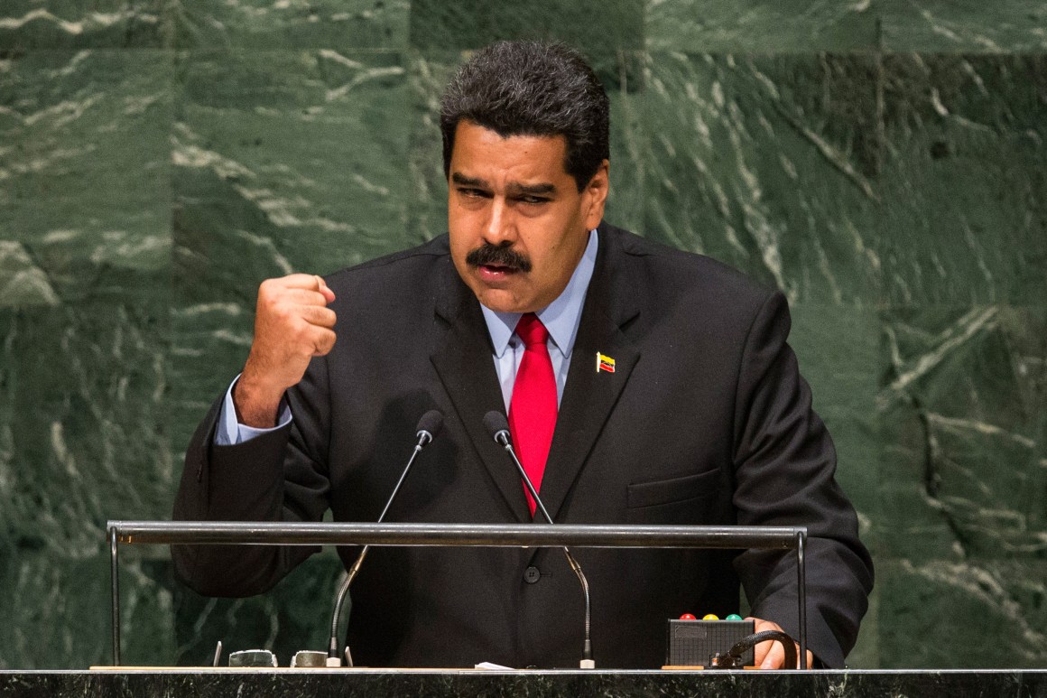 Venezuelan President Nicolás Maduro speaks before the United Nations General Assembly on September 24th, 2014.