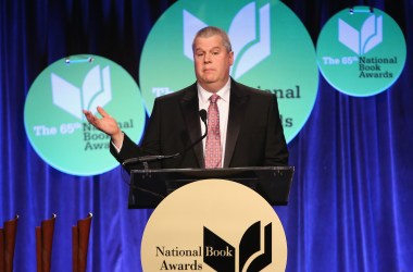 Daniel Handler, aka Lemony Snicket, speaking at the 2014 National Book Awards on November 19th, 2014, in New York City.