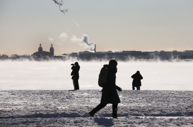 Steam rises from Lake Michigan in January of 2014 in Chicago, Illinois.