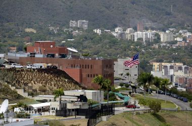 View of the U.S. Embassy in Caracas, Venezuela.