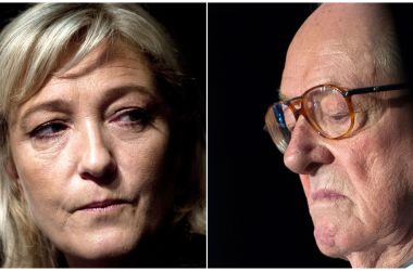 Left: Marine Le Pen. | Right: Jean-Marie Le Pen.