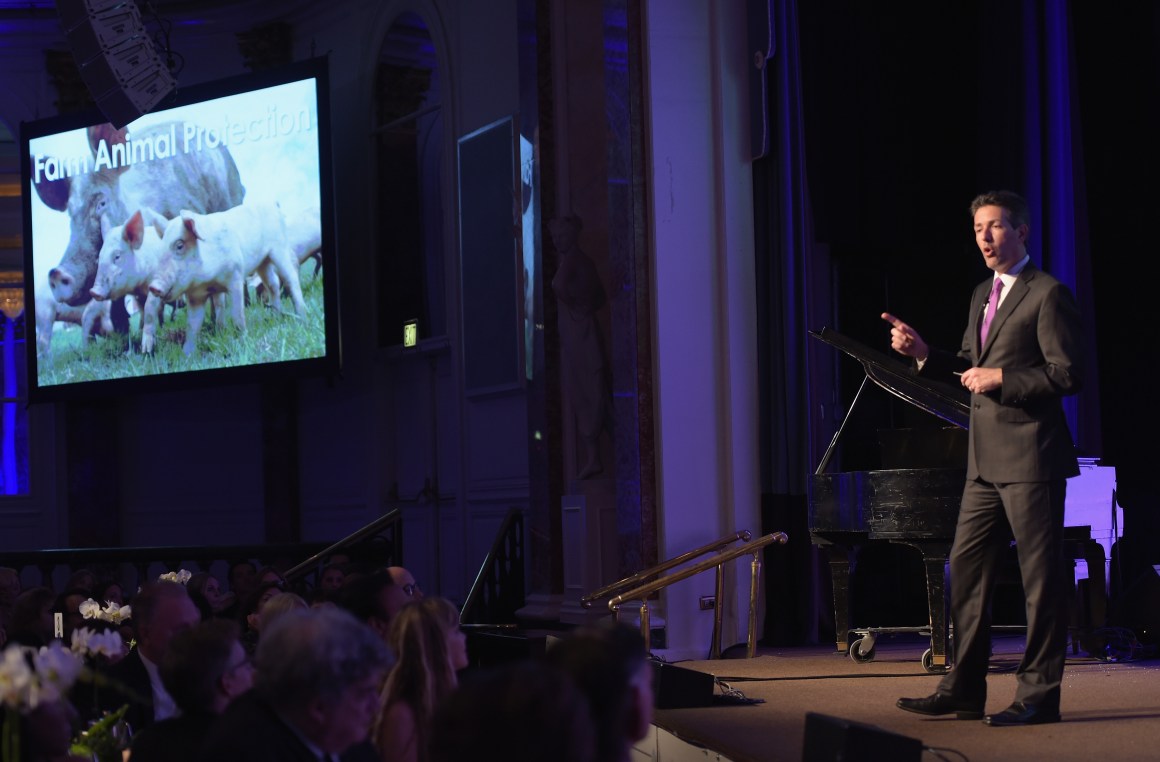 Wayne Pacelle speaks onstage during the Humane Society of the United States' Los Angeles Benefit Gala at the Beverly Wilshire Hotel on May 16th, 2015, in Beverly Hills, California.