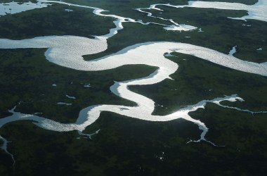 Coastal waters flow around deteriorating wetlands in Saint Bernard Parish, Louisiana. The Water Infrastructure Act will provide funding for wetlands restoration in Louisiana.