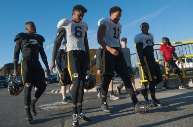 Members of the University of Missouri Tigers football team.