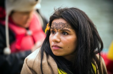 indigenous activists cop21 kayak