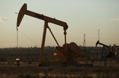 A pump jack sits on the outskirts of town in the Permian Basin oil field on January 21st, 2016 in the oil town of Midland, Texas.