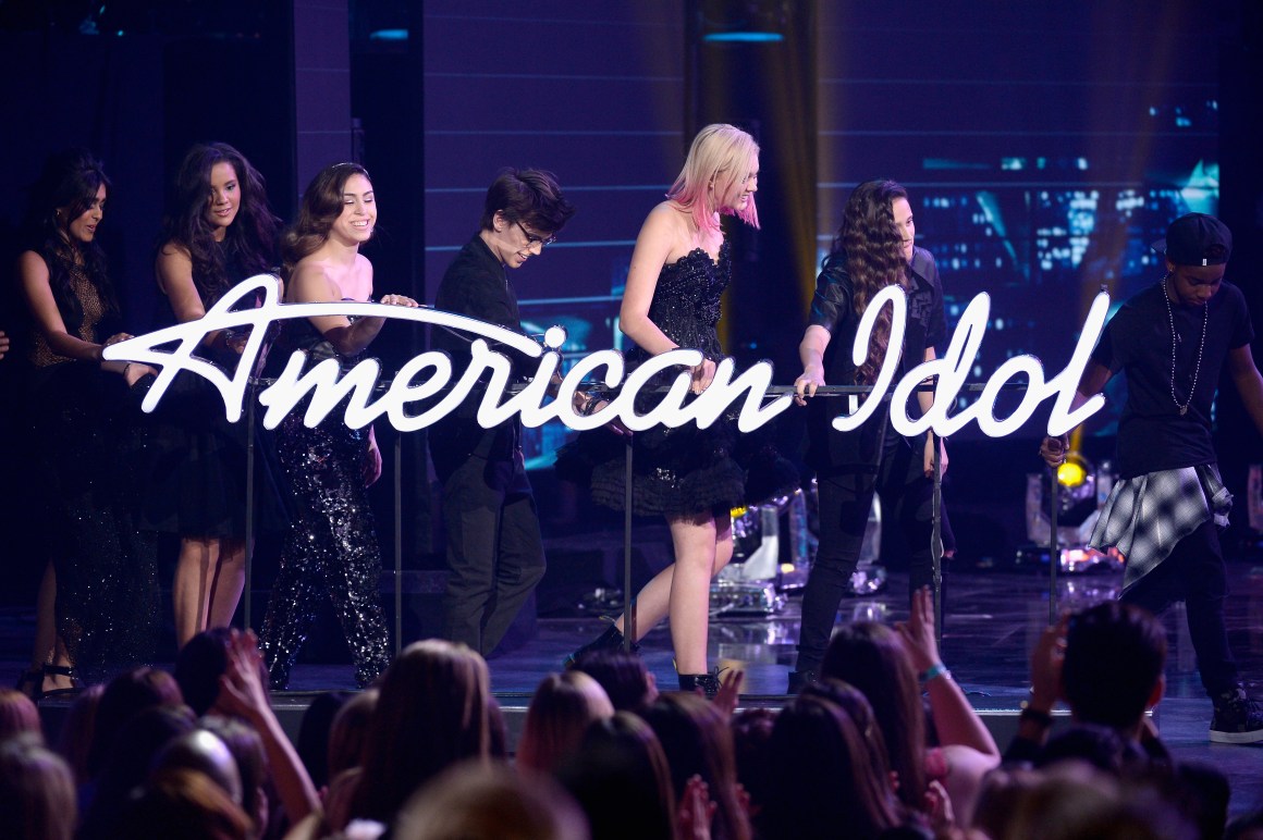 The cast of Season 15 onstage during FOX's 'American Idol' Finale For The Farewell Season at Dolby Theatre on April 7th, 2016 in Hollywood, California