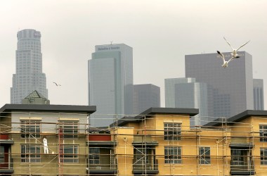 Residential units under construction in Los Angeles, California, in 2015.