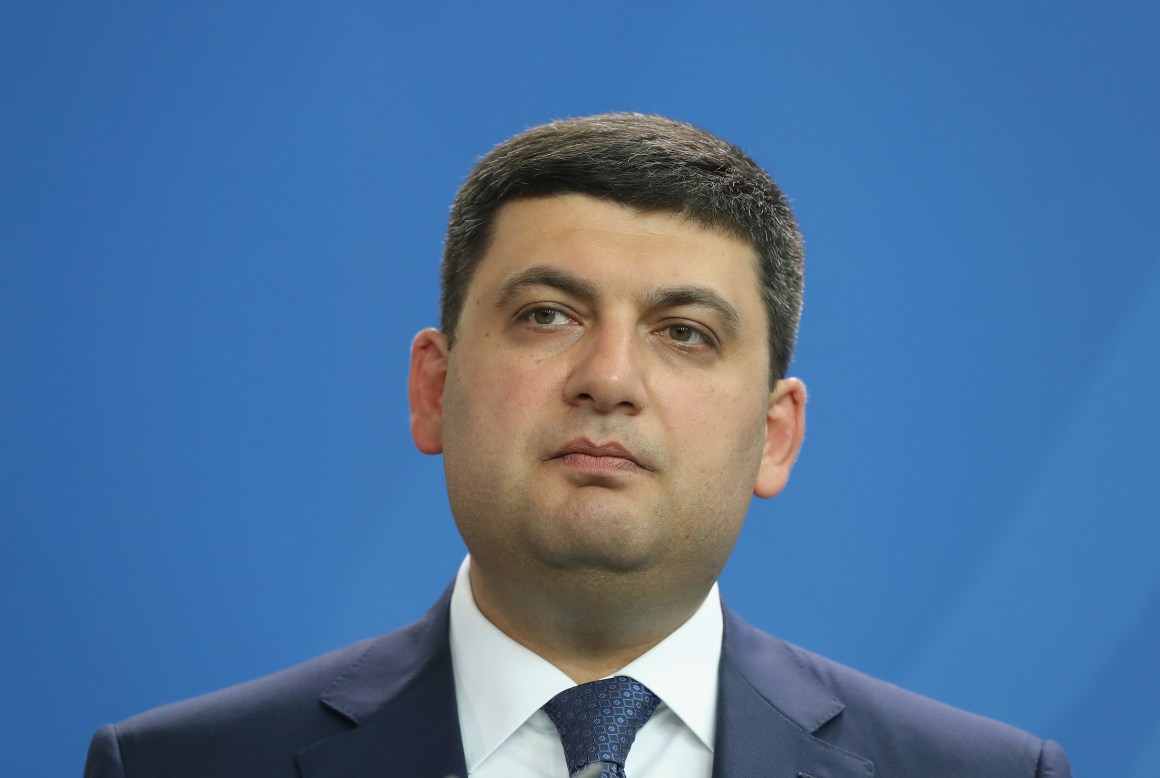 Ukrainian Prime Minister Volodymyr Groysman.