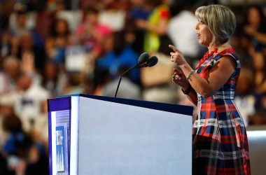 Then-Representative, now Governor of New Mexico, Michelle Lujan Grisham speaks at the 2016 Democratic National Convention.