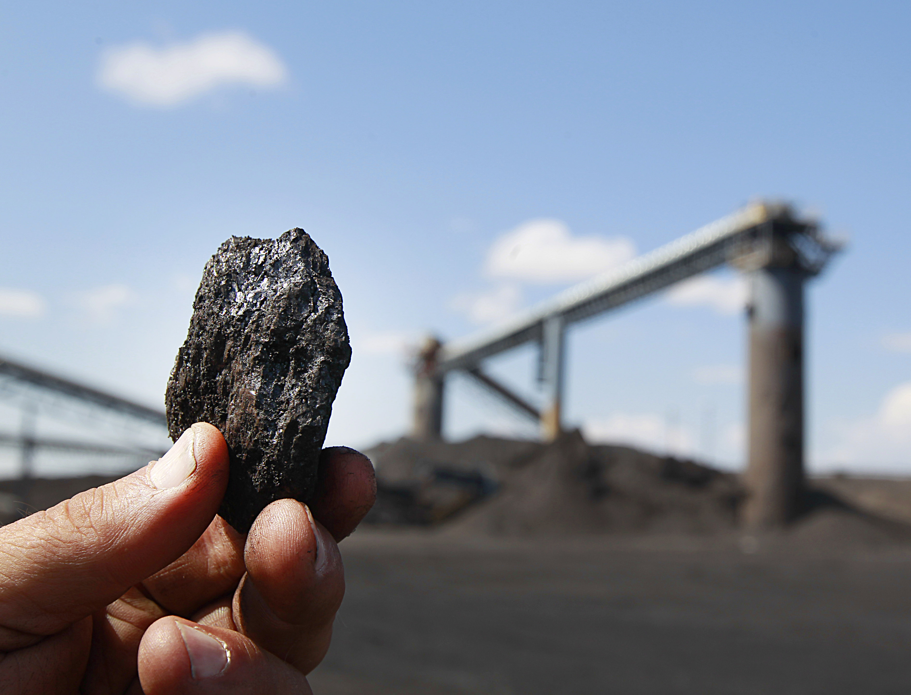 A piece of coal at the Savage Energy Terminal on August 26th, 2016, in Price, Utah.