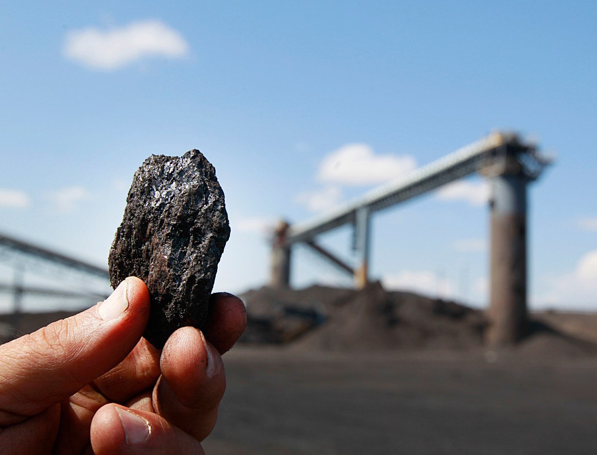 A piece of coal at the Savage Energy Terminal on August 26th, 2016, in Price, Utah.