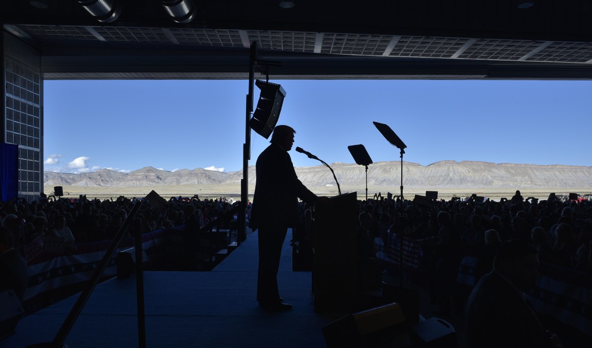 Donald Trump at a rally in Grand Junction, Colorado.