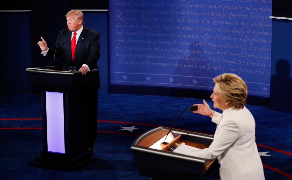 Former presidential candidates Donald Trump and Hillary Clinton.