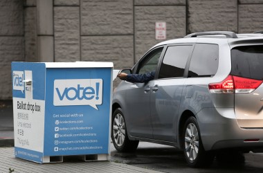 A ballot drop box in Washington.