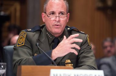 Mark Morgan testifies at a Senate Homeland Security and Governmental Affairs Committee hearing during his tenure as chief of Border Patrol in November of 2016.