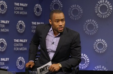 Marc Lamont Hill moderating a panel at the Paley Center for Media on December 7th, 2016, in New York City.