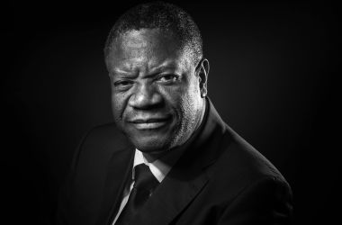 Congolese gynecologist Denis Mukwege poses during a photo session in Paris on October 24th, 2016.