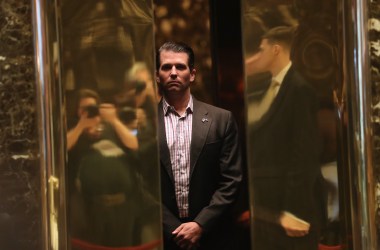 Donald Trump Jr. arrives at Trump Tower on January 18th, 2017, in New York City.