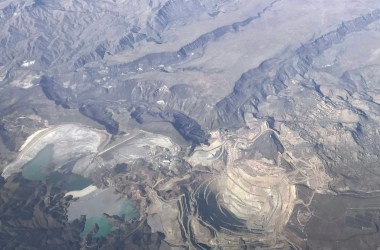 Bagdad, Arizona, is seen from a plane Januray 30th, 2017. Bagdad is a copper mining community and census-designated place in Yavapai County, Arizona.