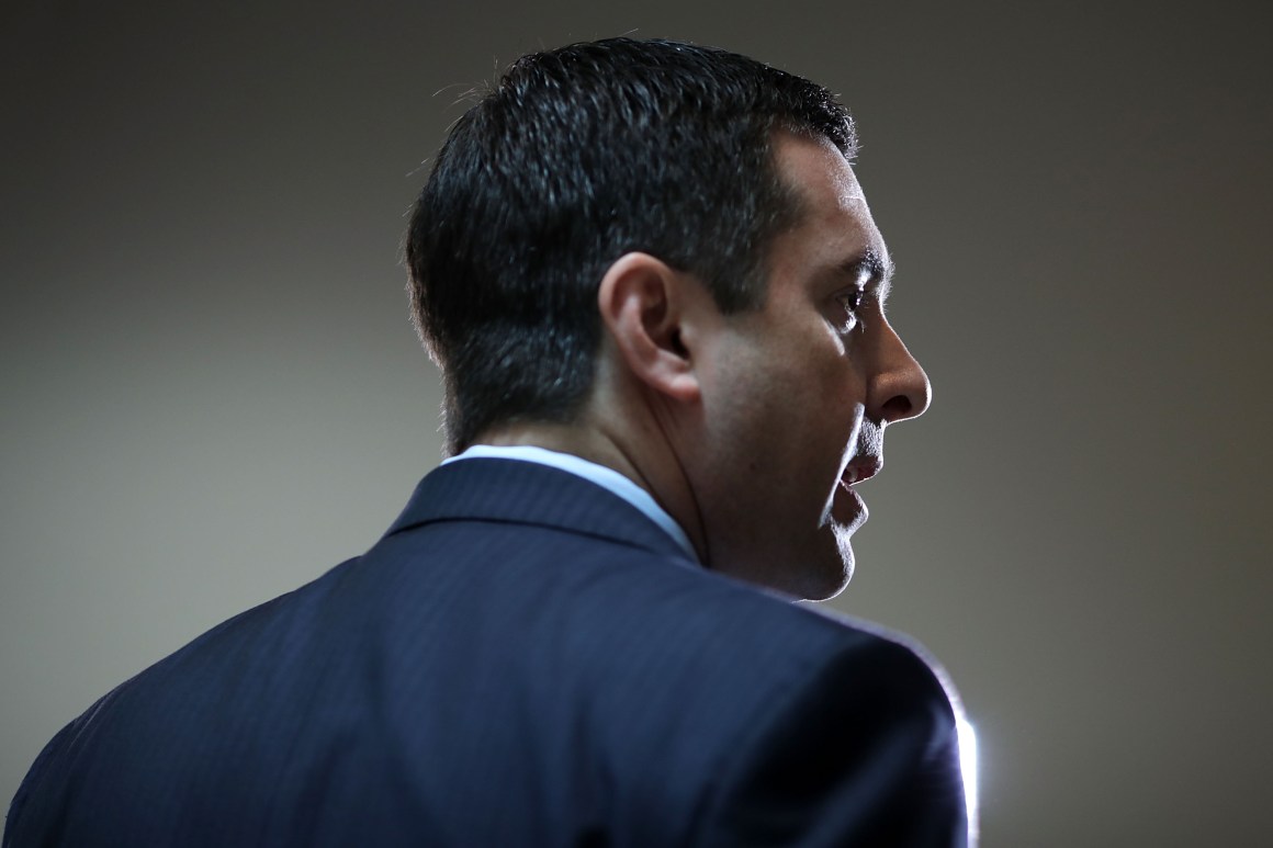 Representative Devin Nunes talks to reporters on February 27th, 2017, in Washington, D.C.