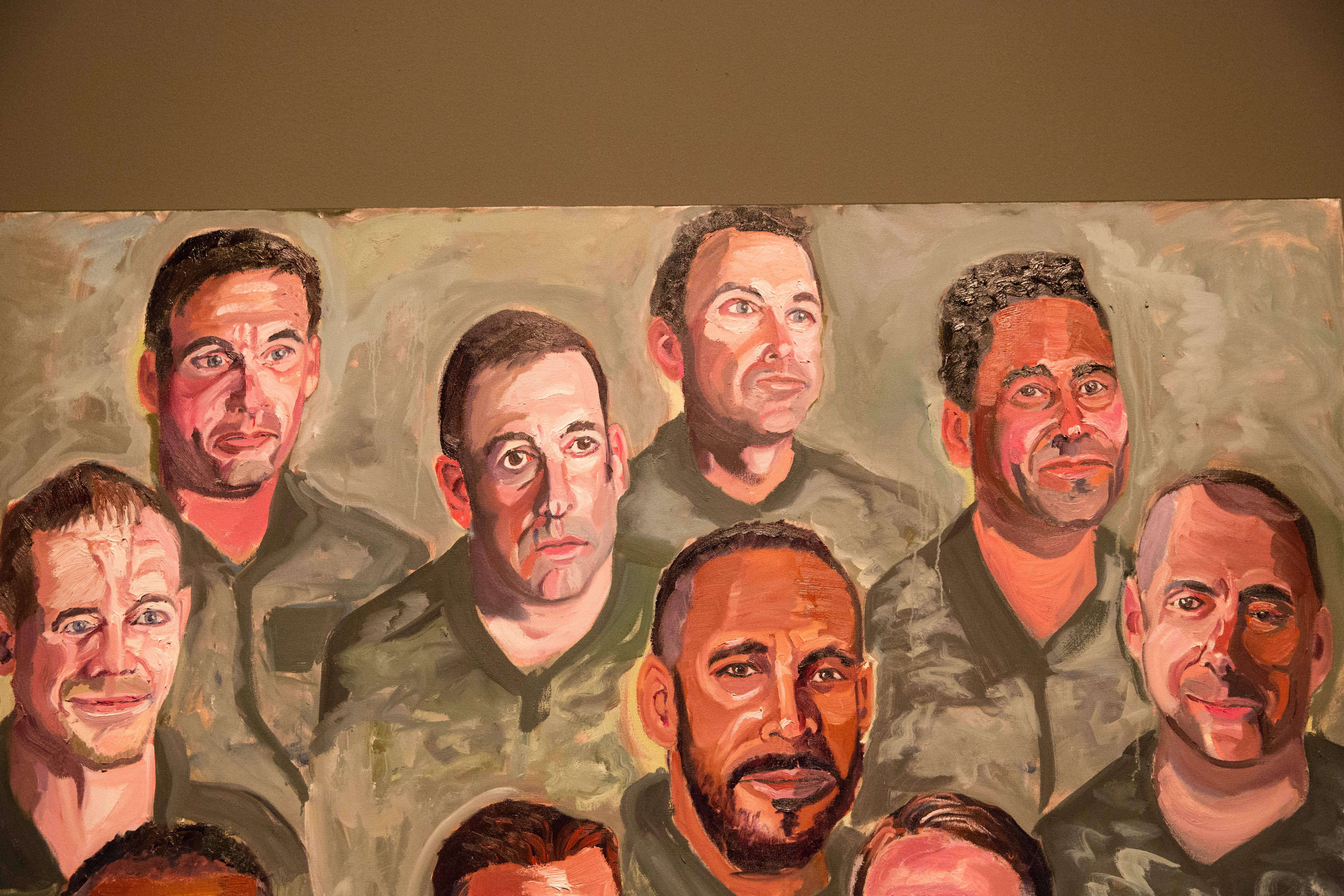 Paintings of wounded U.S. military veterans painted by former President George W. Bush.