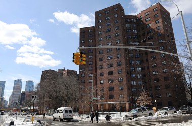 A public housing project in Brooklyn on March 16th, 2017, in New York City.