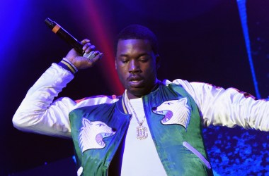 Meek Mill performs during V-103 Live Pop Up Concert at Philips Arena on March 25th, 2017, in Atlanta, Georgia.