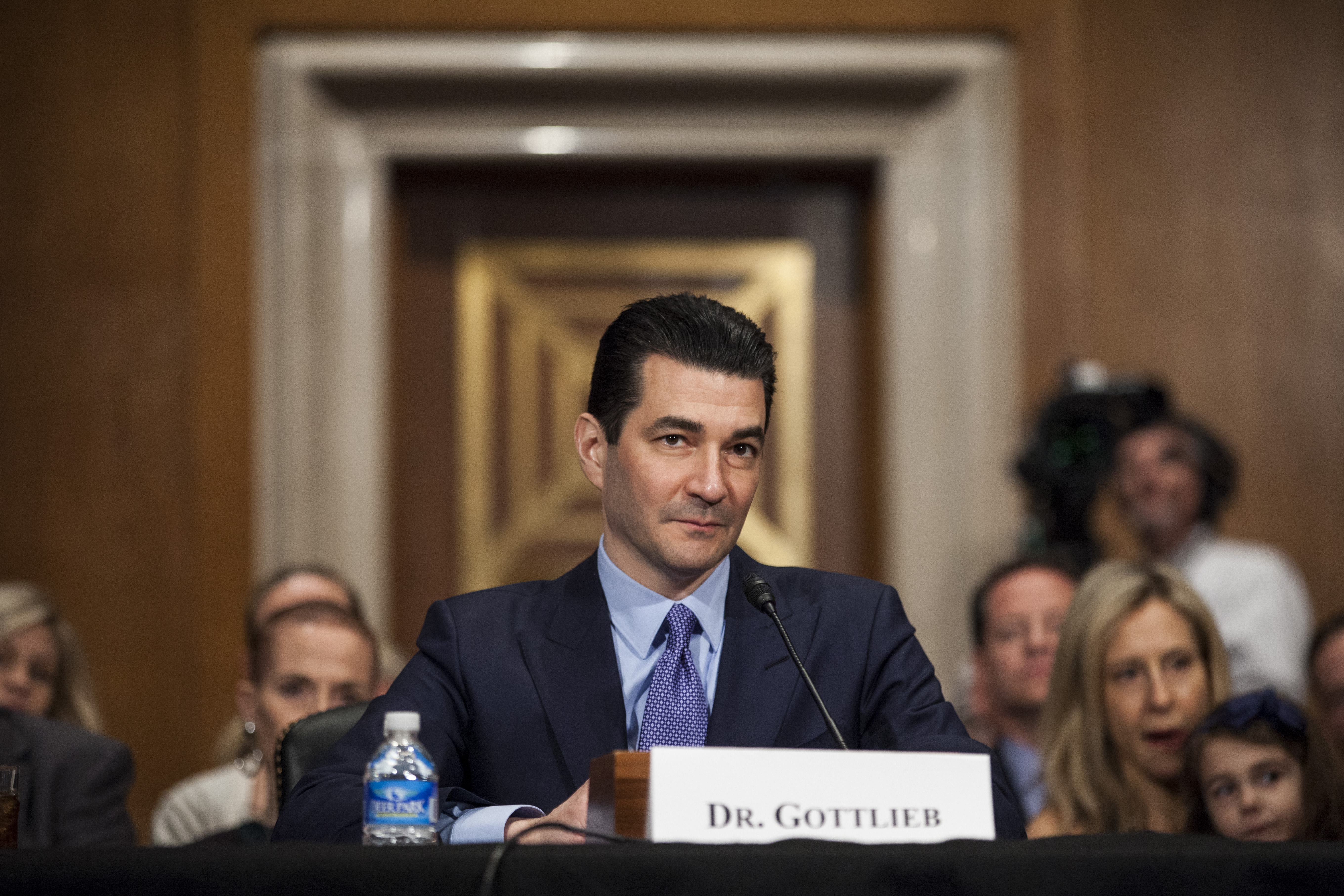 Scott Gottlieb testifies during a Senate hearing on April 5th, 2017.