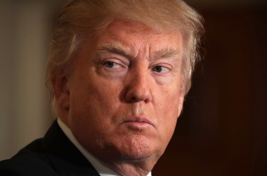 President Donald Trump holds a news conference with NATO Secretary General Jens Stoltenberg in the East Room of the White House on April 12th, 2017, in Washington, D.C.