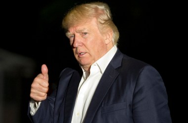 President Donald Trump walks on the South Lawn of the White House on May 7th, 2017, in Washington, D.C.