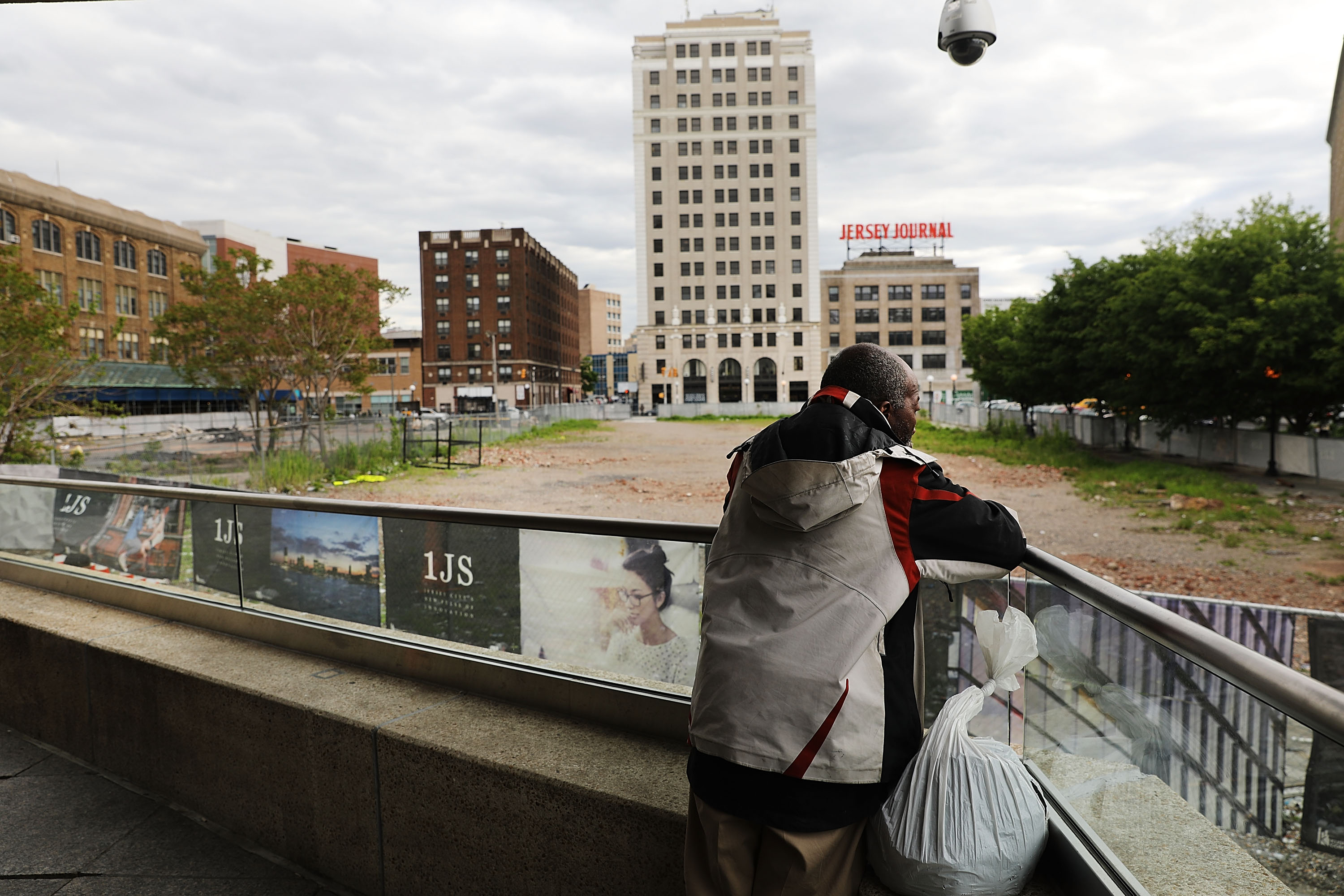 The site of the One Journal Square luxury apartment project in Jersey City, New Jersey.