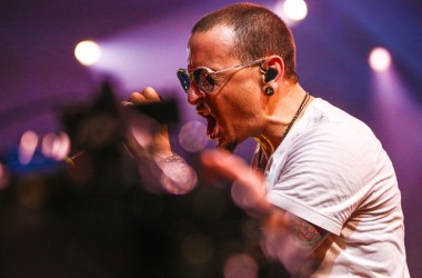 Chester Bennington of Linkin Park performs on stage on May 22nd, 2017, in Burbank, California.