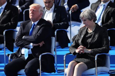 U.S. President Donald Trump and British Prime Minister Theresa May.