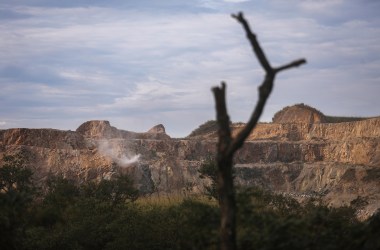 A quarry in a deforested section of the Atlantic Forest in Rio de Janeiro, Brazil.