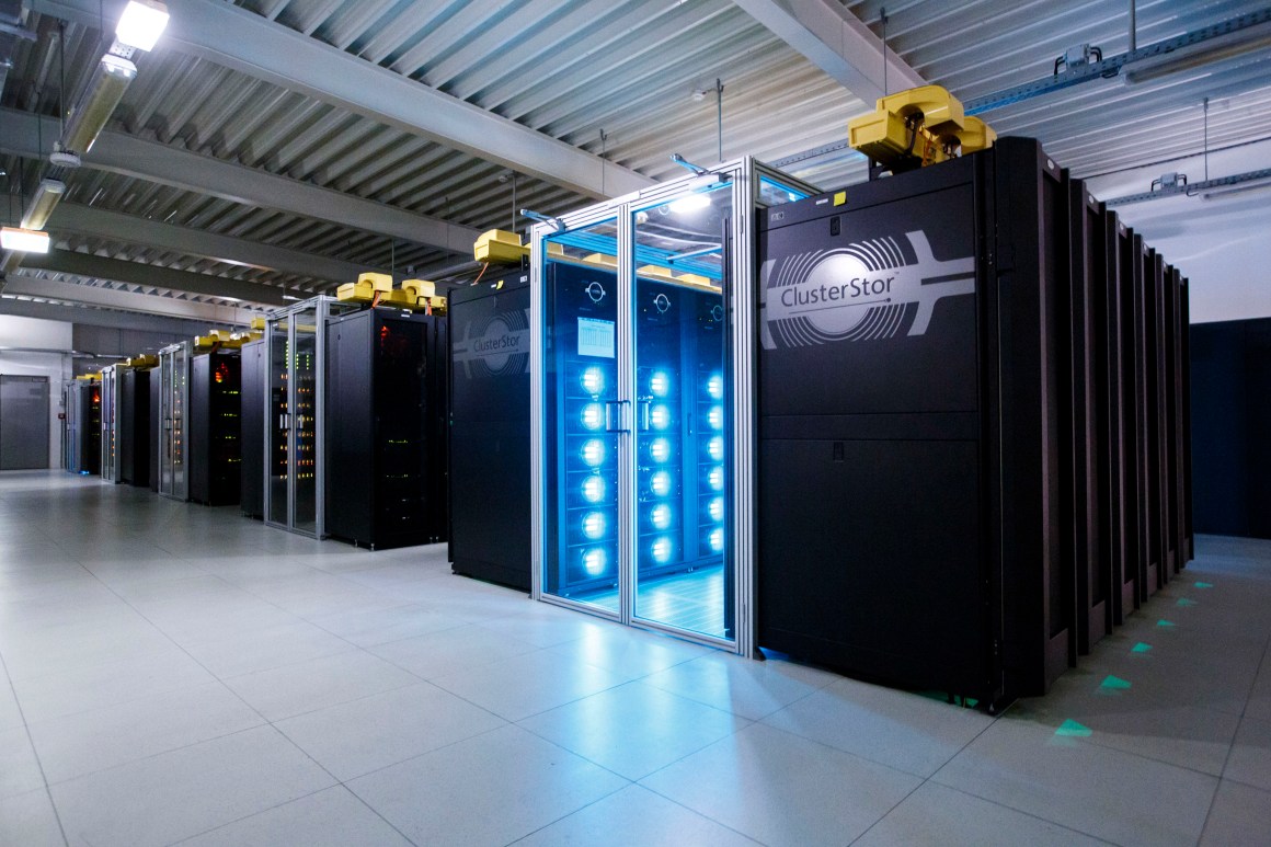 The German Climate Computing Center in Hamburg, Germany, uses a Mistral supercomputer to harness vast amounts of data for analyzing climate change and creating simulations for future climate activity on June 7th, 2017.